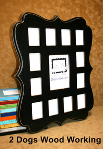 Picture frame Collage, school Years frame, 5x7 & 12) wallets, first year frame, 13 opening, K-12, multi photo frame, multiple window frame,
