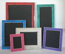 Chalkboard and picture frame set 24x36 board space 27x39 overall choose color and style from 63 colors framed chalkboard in colored frame