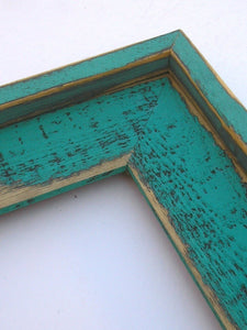 Picture frame 11x14, 10x10 or 12x12 Colored Barnwood Shabby "Chunk-a-Licous" 3" wide picture frame you choose color