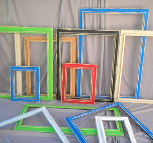 8x8 OR 8x10 OR 8.5x11 Canvas Depth picture frame "Colored Barnwood Style" 2" Wide Frame. This frame is 1-1/4 inches deep.