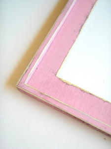 16x20 picture frame Bubble Gum Pink Colored Barnwood chunky distressed 3 inches wide