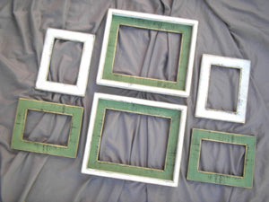 Picture frame  Package 6) picture frames total (You CHOOSE the COLORS from 63 Colors) in our "Colored Barnwood" style