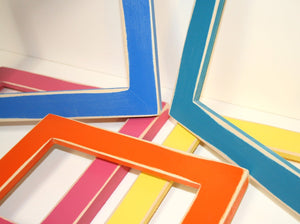 Bright Picture frames 2) 8x8 or 8x10 You CHOOSE COLORS from the "Sherbets" colored nursery photo picture frame