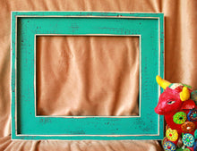 16x24 Picture frame in our "Colored Barnwood" Teal in a "Chunk-a-Licious" 3" wide Ready to ship