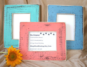 Picture frames 3) 4x6 or 5x7 "Picture Frame Package" a CHUNKY 2.5 in wide CHOOSE From 63 COLORS