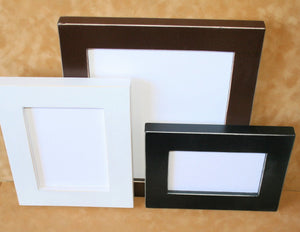 2 Picture frames 8x8 OR 8x10 OR 8.5x11 OR 8x12 "Slightly Weathered Rustic Solids" 1-1/2" Wide picture photo Frames