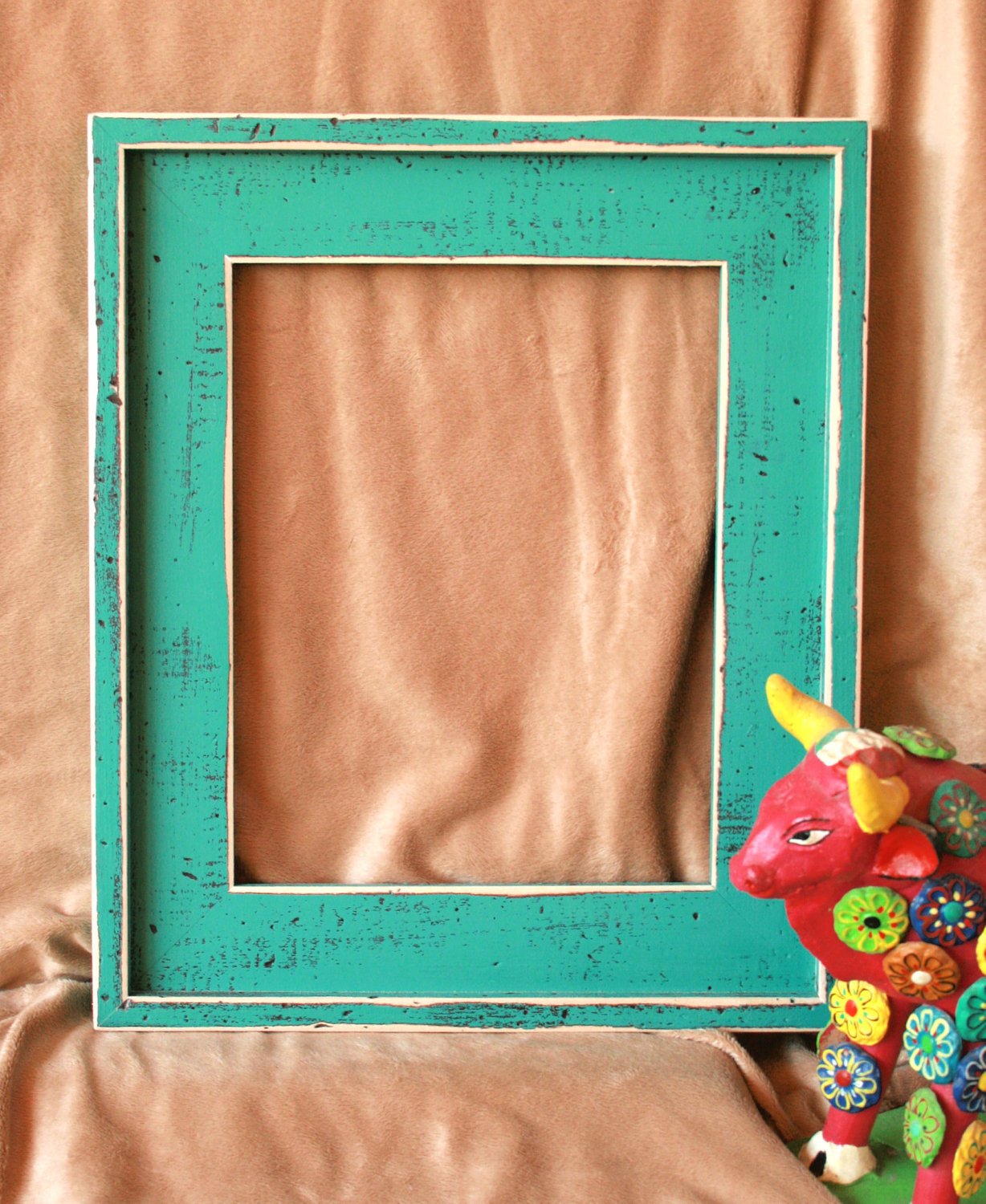 11x14 picture frame, weathered frame, colored photo frame, shabby chic frame, Chunky 3