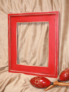 11x14 picture frame, weathered frame, colored photo frame, shabby chic frame, Chunky 3" wide, 67 colors
