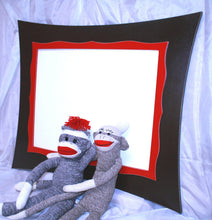 Whimsical Picture Frame 11x14 Ready to Ship Aqua and red  Picture Frame "Whimsical Expressions"