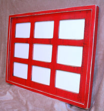 9 opening 4x6 picture frame, Collage frame, Multi photo frame, window pane frame, multiple 4x6 frame, weathered frame, colored frame