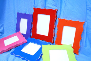 4 Picture frames "Whimsical Expressions" style 4) 5x5, 4x6, 5x7 Or 6x6 CHOOSE COLORS, Whimsical Picture Photo Frames, Frame Set, Frame