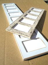 Distressed Picture frame Collage 5) 4x6 or 5x7 multi openings Shabby Cottage large weathered frame