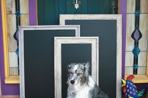 Framed Chalkboard 16x20 or 16x16 in our "Chunk-a-Licious" 3" wide Picture frame You choose STYLE and COLOR framed chalkboard