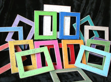 Colored "Picture frame Package" Four 4) 4x4, 5x5's or 5x7 picture frames 2 DOGS WOOD WORKING You Choose From 63 Bright Fun Colors