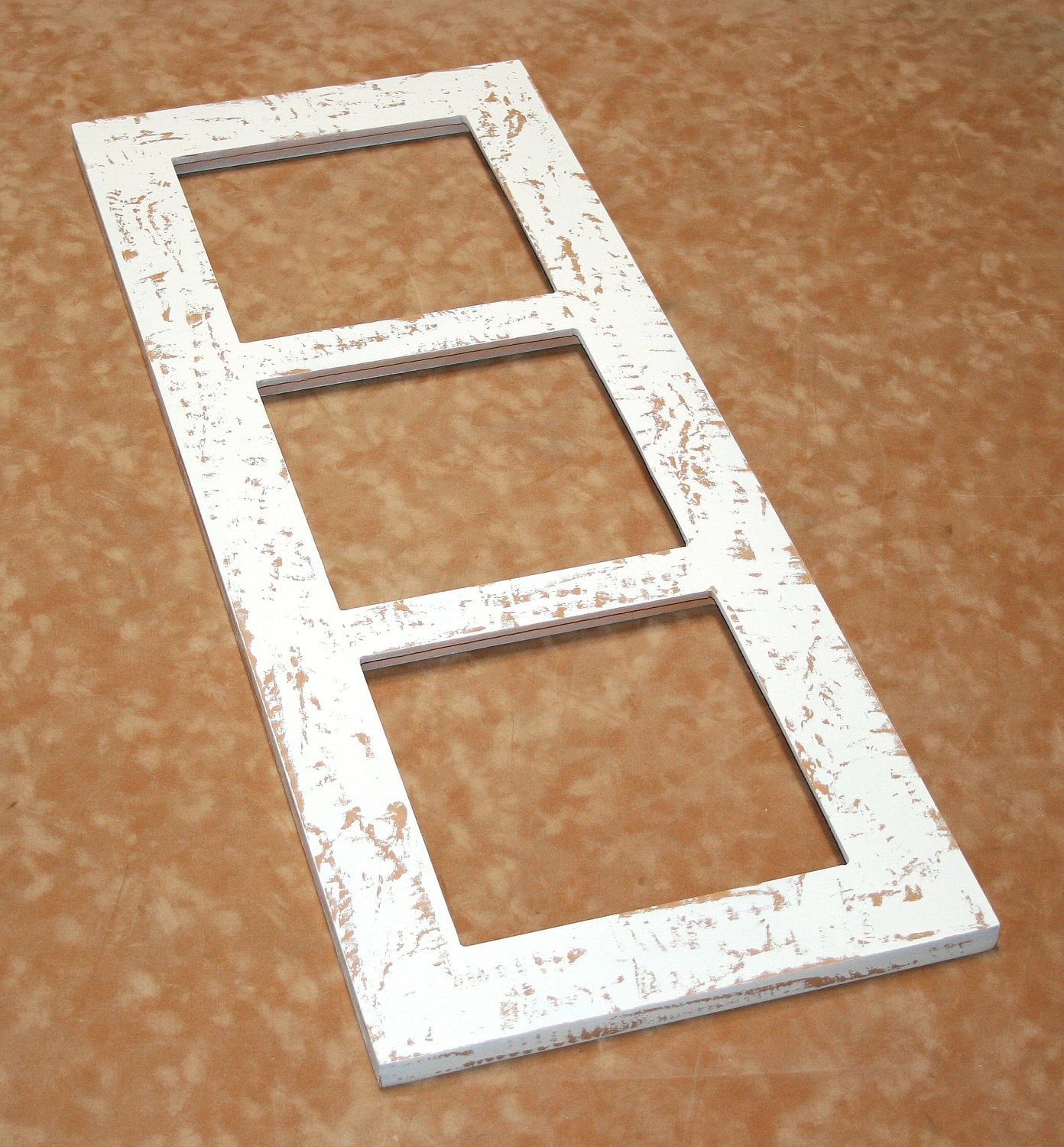 Picture frame multi opening 3) 8x8 or 8x10 Multiple opening Picture Frame collage Chipped 