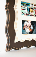 Whimsical Picture frame multi opening 3) 4x6 openings "Double Stacked" collage Shabby 63 colors