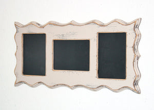 Collage Whimsical Picture frame multi opening 3) 4x6 or 5x7 openings Multiple Shabby Whimsical  Story Board