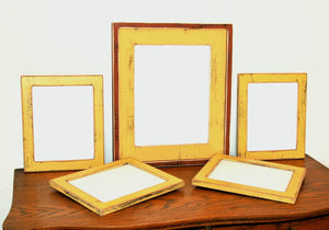 Colored Picture frame Package 5) picture frames total 1) 3" "Shake it up baby" 11x14 and 4) 8x10's CHOOSE from 63 COLORS shabby distressed