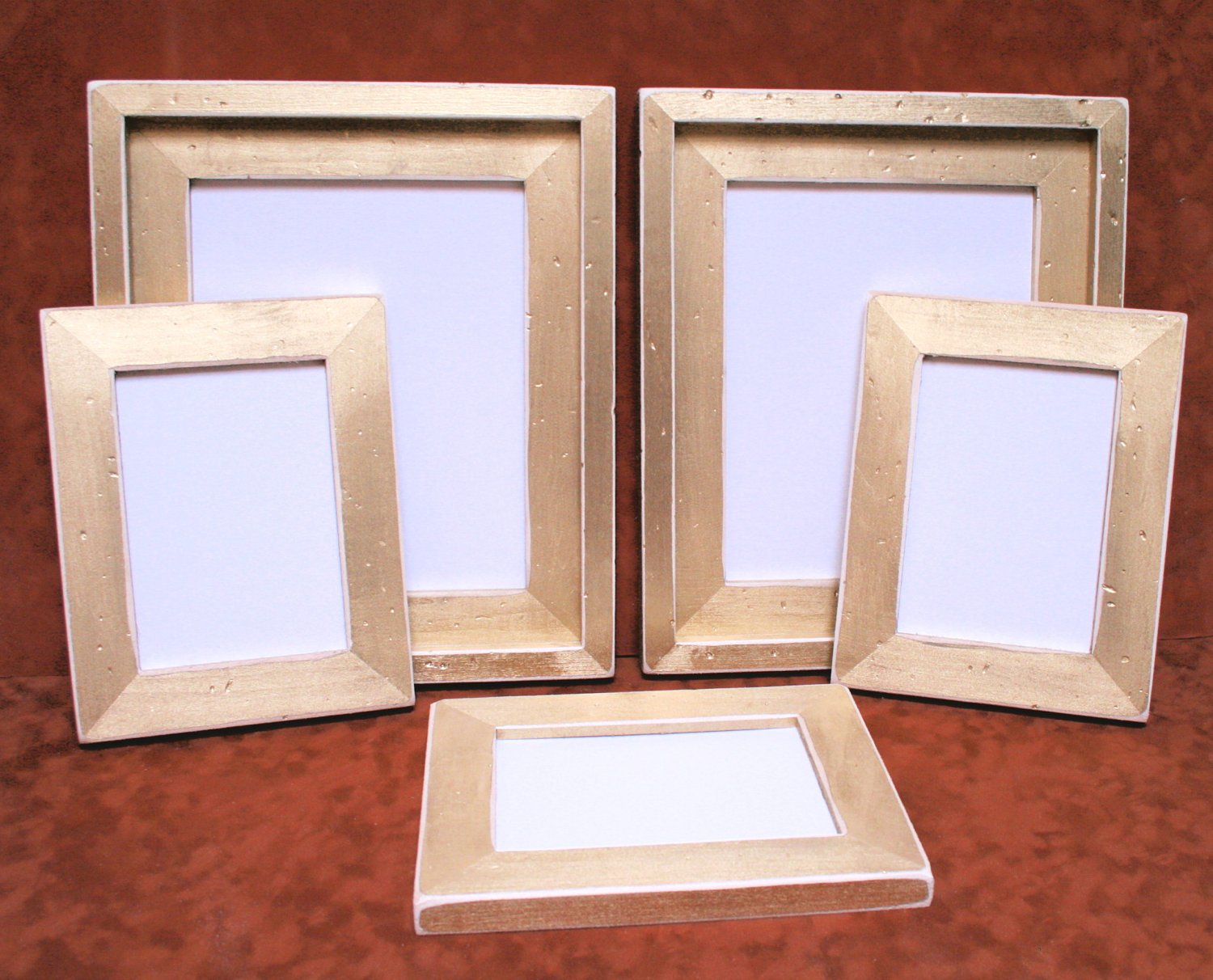 Distressed Picture Frame package 5) picture frames total Colored Rustic Weathered distressed Frames (There are 63 Colors ) 1.5
