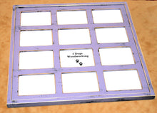 RESERVED FOR  elidewinter 4) picture frame collages with outside caps, 12 opening to hold 4x6 images, solid color peacock, no sanded edges,