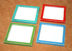 Four Picture Frame Package Colored distressed set 4) 11x14, 12x12 or 10x10 photo picture frames (CHOOSE from 63 COLORS) shabby home decor