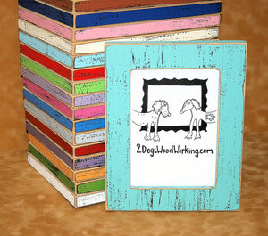 4x4 Picture Frame, Colored frame, Weathered colorful frame, Square frame, Instagram sonogram frame, small distressed frame