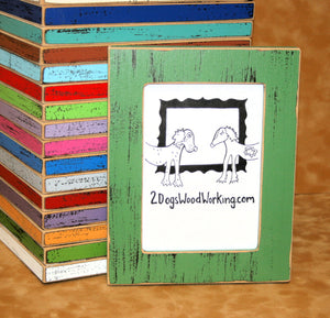Colored Photo Picture frame, 3x3, 4x4, 4x6, 5x5 or 5x7 Weathered Distressed Frame, Square Instagram frame, Choose Color