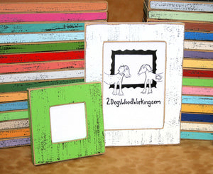 Colored Photo Picture frame, 3x3, 4x4, 4x6, 5x5 or 5x7 Weathered Distressed Frame, Square Instagram frame,
