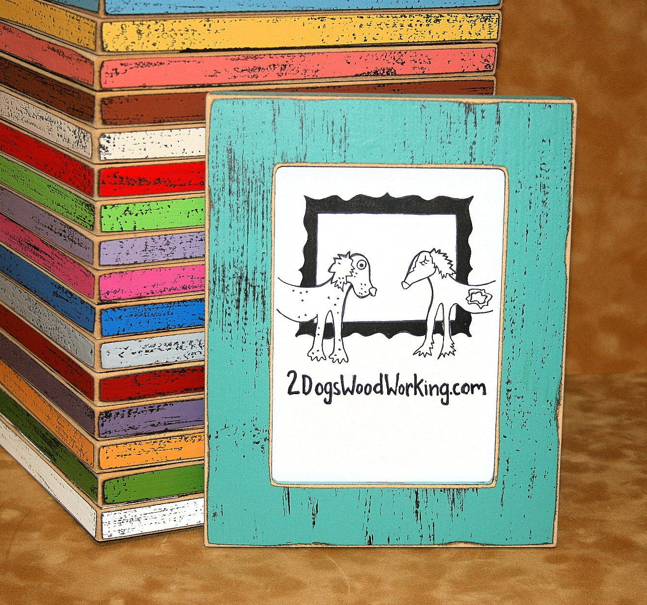 3x3 Picture Frame, Distressed frame, Instagram photo frame, Colored picture frame, Weathered colorful frame 1.5