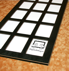 Collage frame  15 opening, large wallets 2.5"x3.5", multi picture frame, picture collage frame, 15 opening multi photo, first year frame,