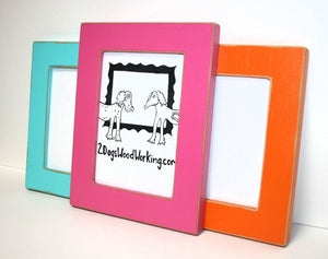 9x12 picture frame, Colored frame, Distressed frame, colorful frame Black photo Frame, weathered frame, shabby chic frame, 67 colors 1.5"