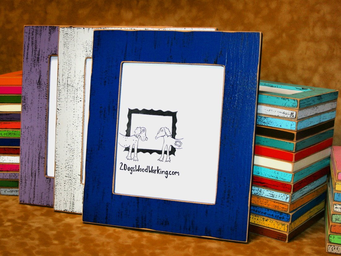 10x13 Picture Frame, colorful frame, weathered frame, Shabby Frame, rustic Distressed frame, Colored Barn wood, Chunky pick color 2.5
