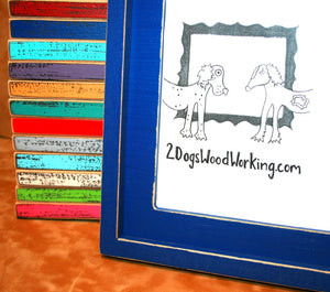 Colored picture frame 11x17 photo Frame, weathered frame, Distressed frame, square frame, shabby frame, 67 colors 2" wide
