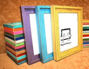 6x8 picture frame, Colored photo frame, Weathered rustic shabby picture frame, shabby distressed frame, colorful 6x8 frame
